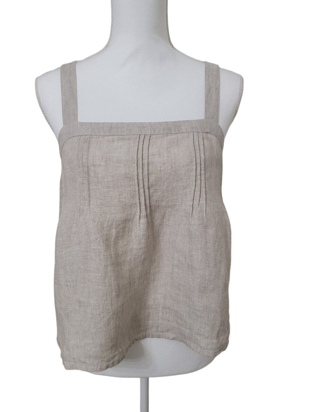 J. Crew Size XS Natural Linen Color Bow-Back Linen Top